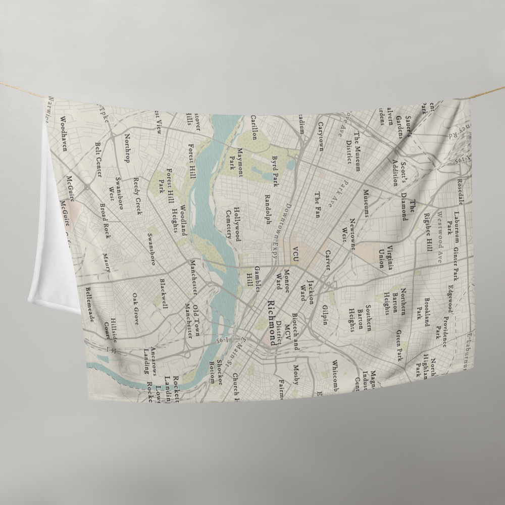 RVA MAP | CLASSIC | Throw Blanket