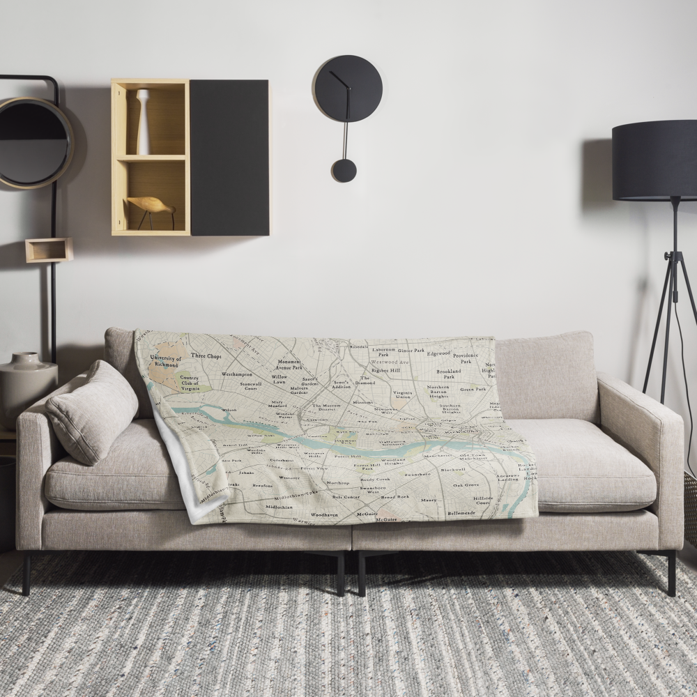 RVA MAP | CLASSIC | Throw Blanket