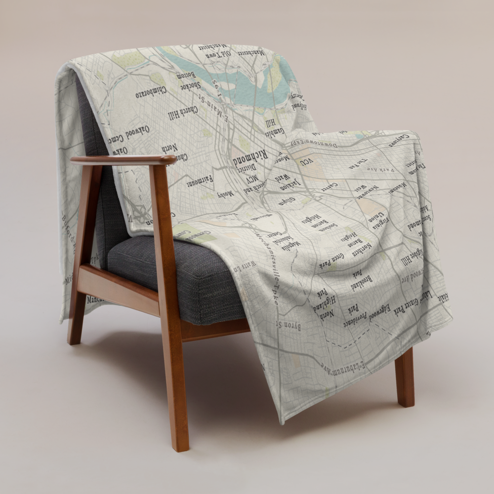 RVA MAP | CLASSIC | Throw Blanket